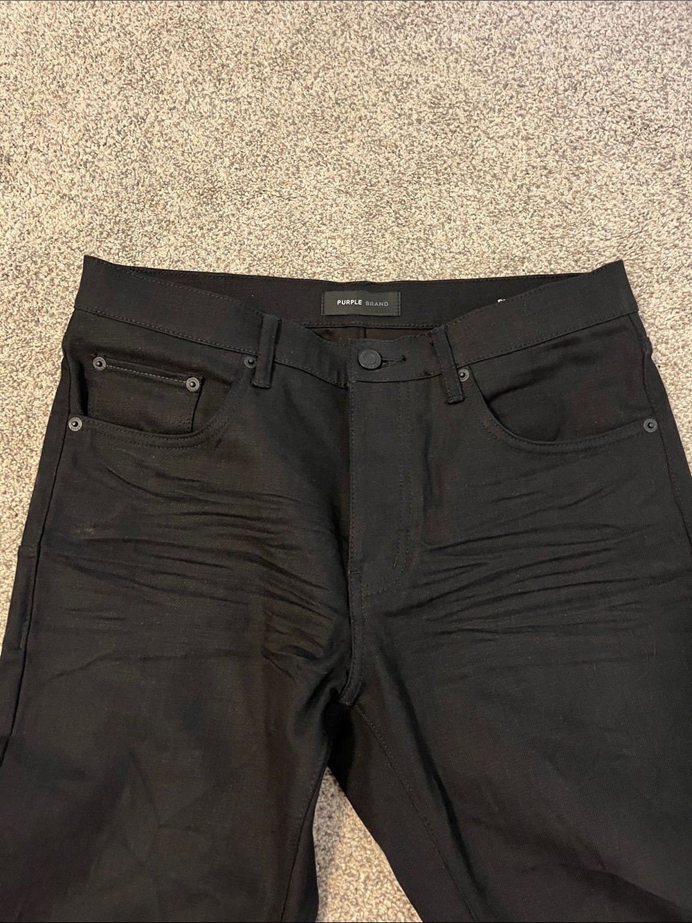 Purple Brand P004 Black Men's Bootcut Jeans - Picture 2 of 8